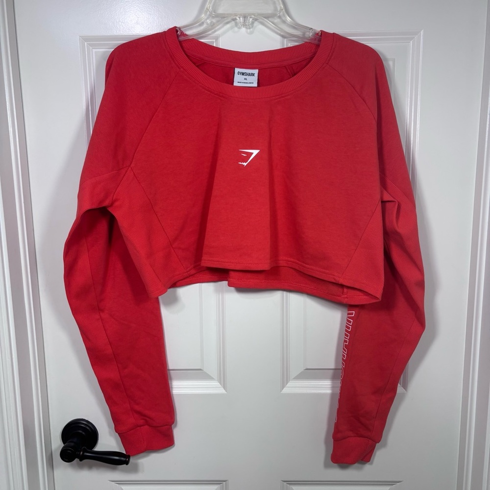 Gymshark Training Cropped Crewneck Top Women’s XL Orange